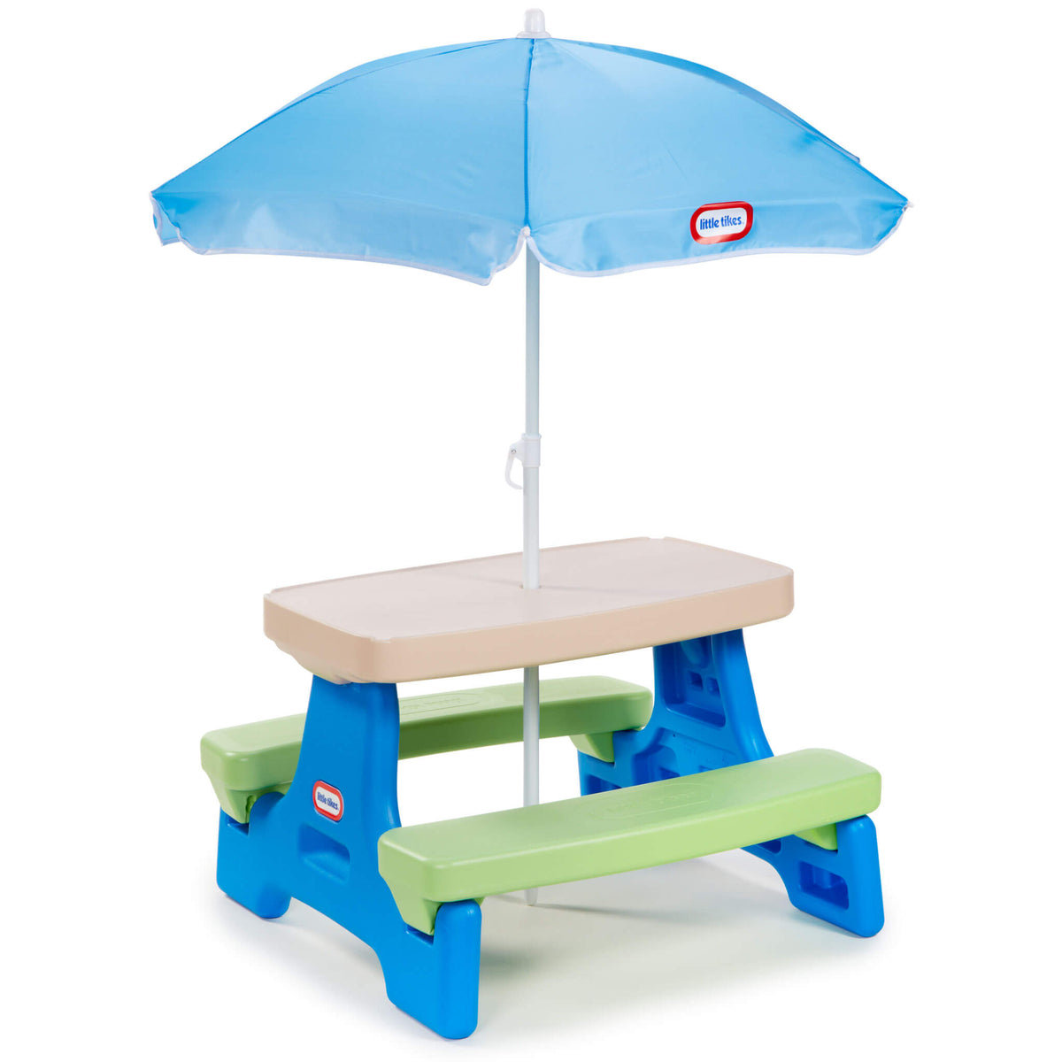 Easy Store Jr. Play Table with Umbrella - Blue/Green | Little Tikes Discount