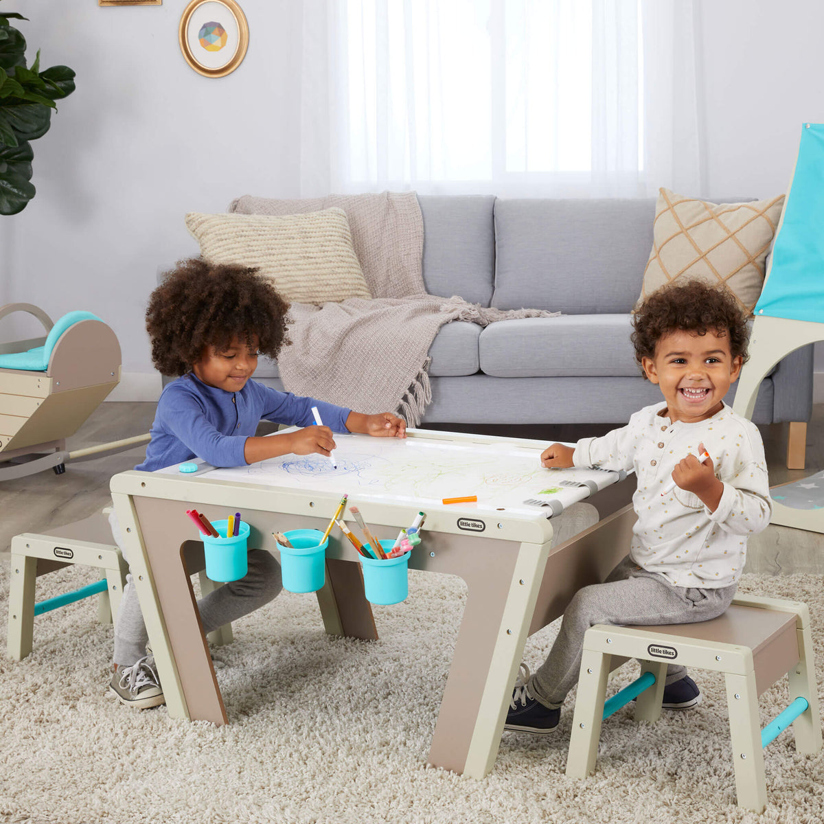 2-in-1 Easel and Art Table – Kids' Wooden Art Station | Little Tikes Best Price