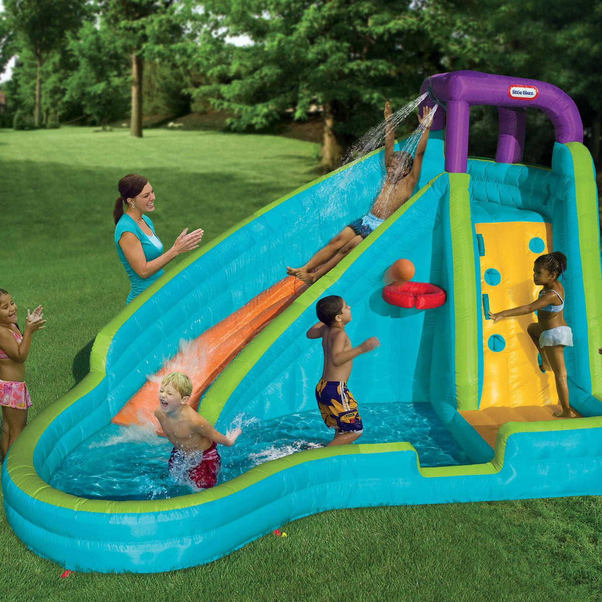 Inflatable water slide - Slam n Curve | Little Tikes | Little Tikes Quality