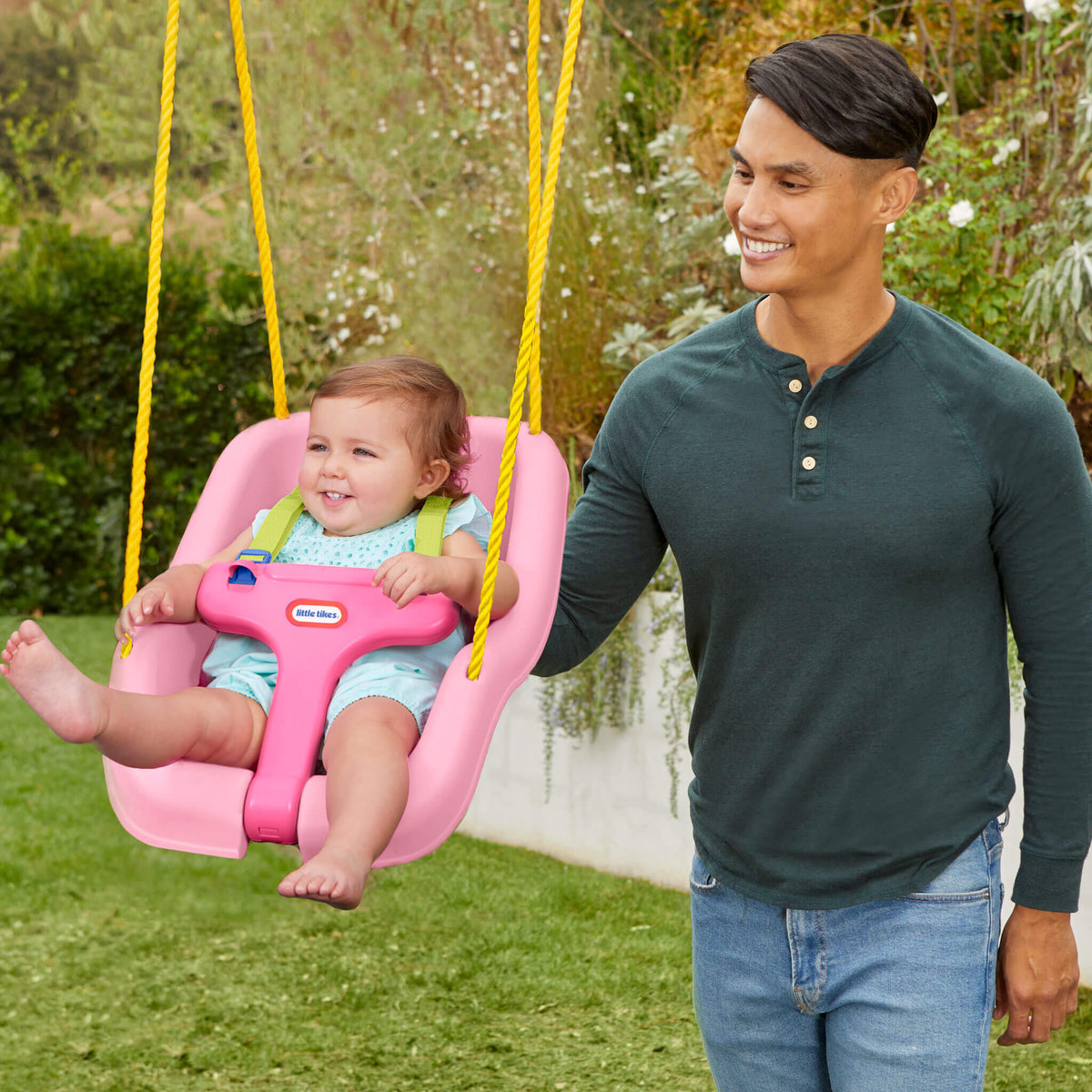 2-in-1 Snug 'n Secure Swing - Pink | Little Tikes Featured
