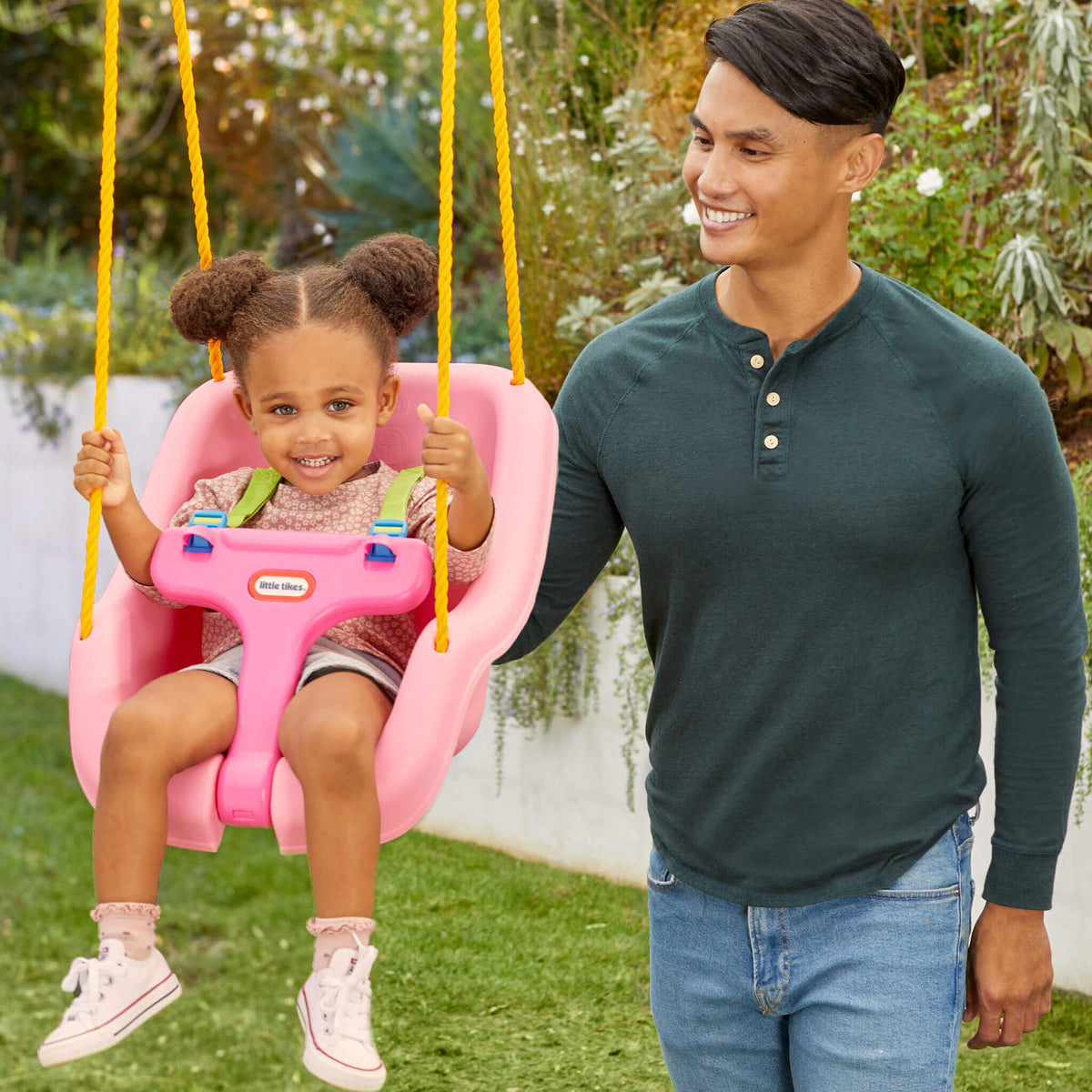 2-in-1 Snug 'n Secure Swing - Pink | Little Tikes Featured