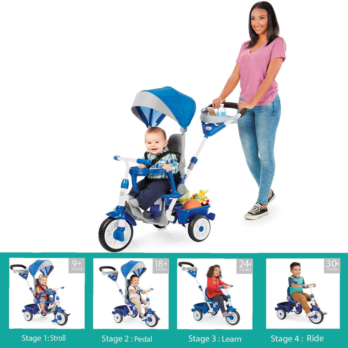 Perfect Fit 4-in-1-Trike - Blue | Little Tikes | Little Tikes Customer Favorite